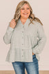What A Dream Long Sleeve Button Top- Sage