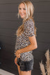 Took A Chance Puff Sleeve Top- Ivory Leopard