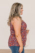All About You Floral Tank Top- Burgundy