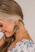 Whirling Emotions Beaded Teardrop Earrings- Gold & Navy