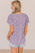 Live For The Highlights Floral Top- Purple