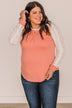 Laced With Love Crochet Knit Top- Coral & Ivory