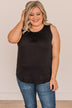 More Than They See Ribbed Knit Tank Top- Black