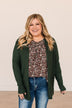 Time To Be Alive Drape Cardigan- Hunter Green