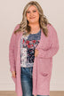 Cozy As Can Be Long Knitted Cardigan- Pink
