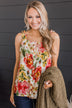 Sweet As Spring Floral Tank Top- Ivory & Pink