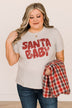 "Santa Baby" Graphic Tee- Light Grey
