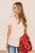 Speak For Yourself Short Sleeve Top- Cream