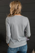 Caught Up In Love Knit Top- Grey