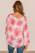 Full Of Hope Floral Blouse- Ivory & Pink