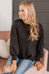 Special Moments Sequin Top- Black