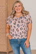 Go All Out Leopard Print Top- Blush