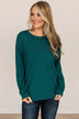 Effortless Love Knit Sweater- Teal
