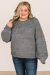 Full Of Warmth Knit Sweater- Grey