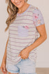 Shaking Things Up Striped Knit Top- Ivory & Lavender