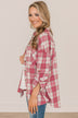 Spring To Mind Plaid Button Top- Pink