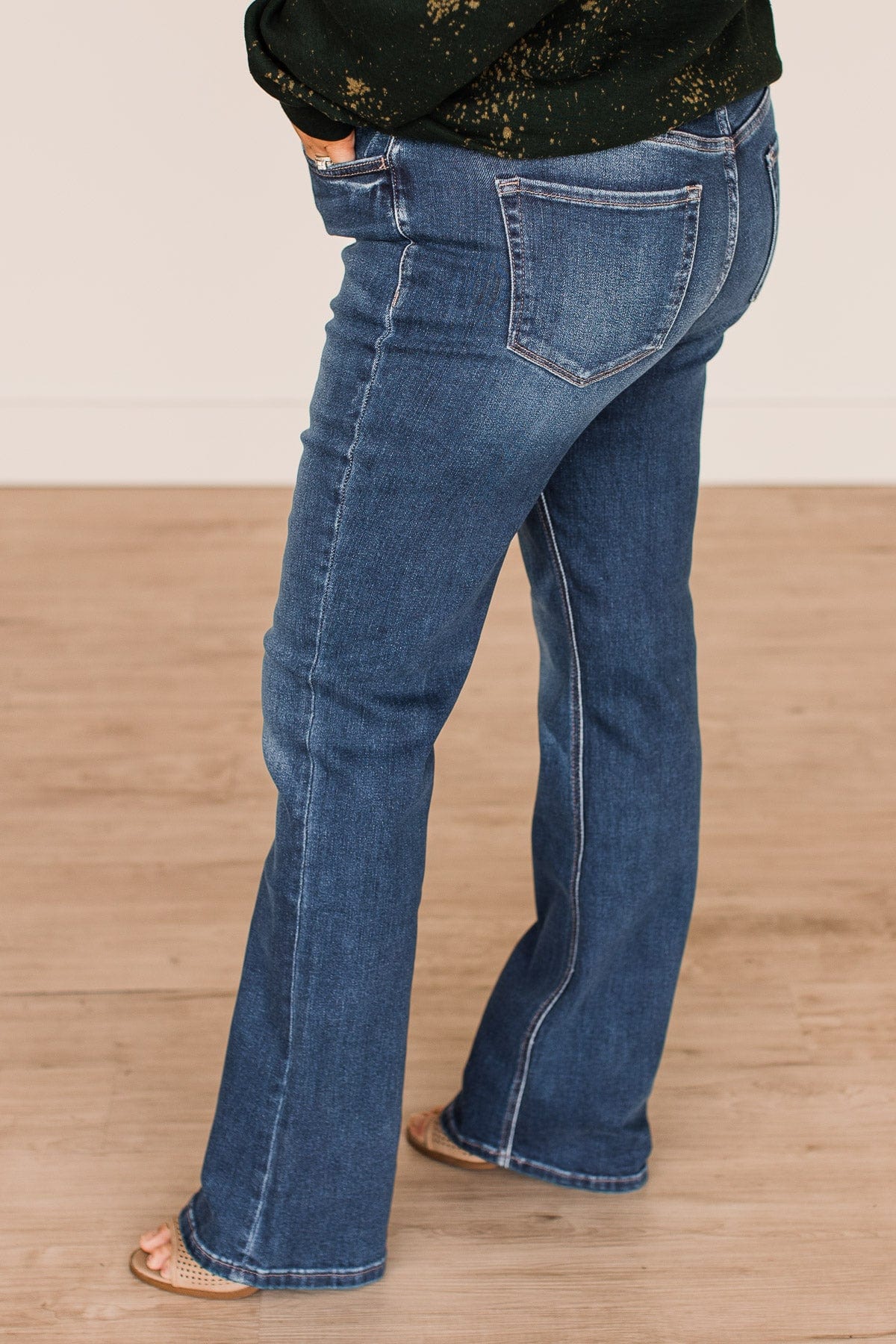 Vervet High-Rise Bootcut Jeans- Tamsin Wash