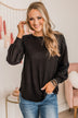Special Moments Sequin Top- Black