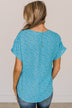 Blissful Days Floral Top- Blue