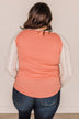 Laced With Love Crochet Knit Top- Coral & Ivory