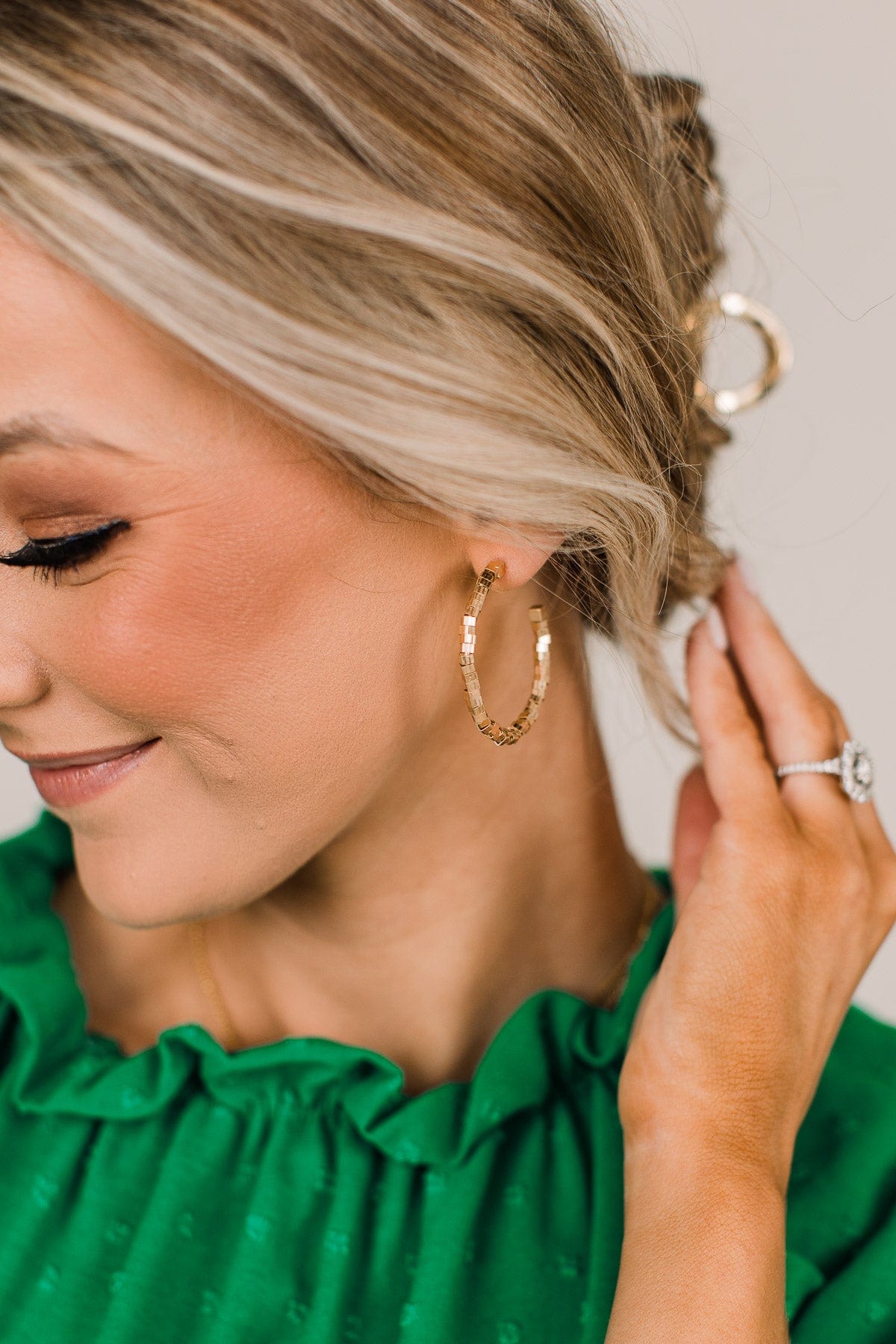 Dream Chaser C-Hoop Earrings- Gold