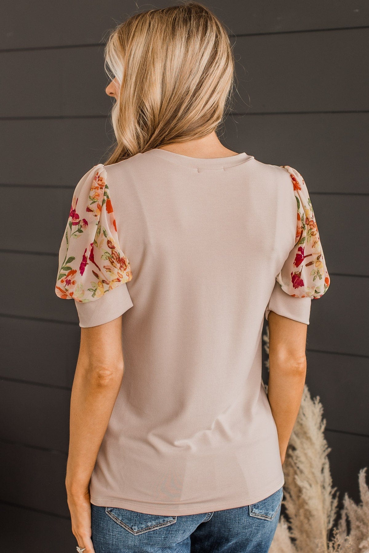 Take More Chances Puff Sleeve Top- Light Beige