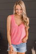 Charming Encounters Button Tank Top- Bubblegum Pink