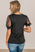 Sweet Success Puff Sleeve Top- Black