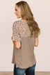 Loud & Clear Color Block Top- Taupe