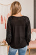 Special Moments Sequin Top- Black