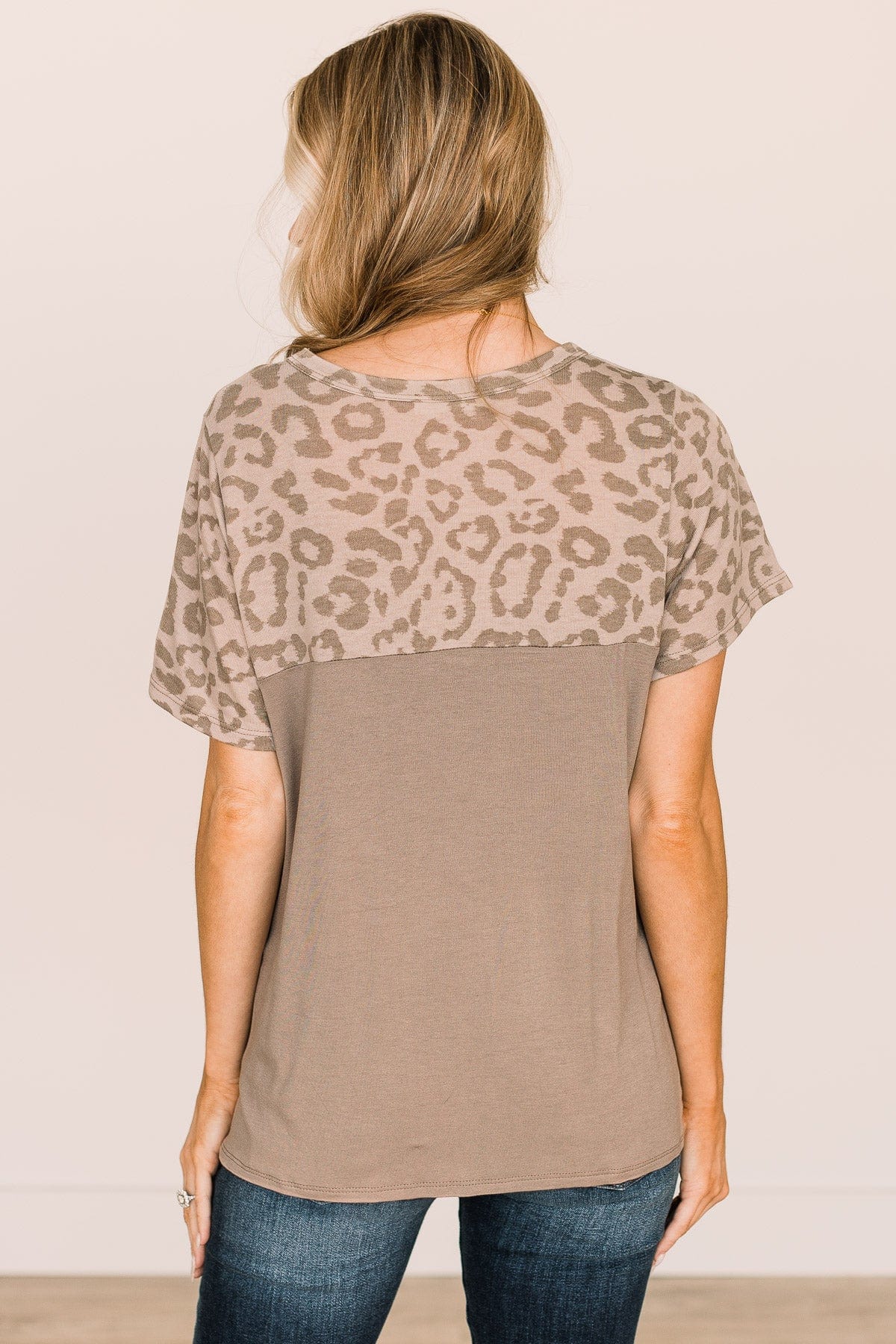 Loud & Clear Color Block Top- Taupe