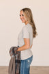 "Hot Chocolate & Sweater Weather" Graphic Tee- Powder Blue