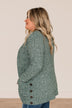 Beautiful Moments Knit Cardigan- Forest Green