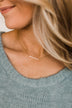 Always On Trend Rectangle Bar Necklace- Gold