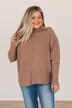 High Hopes Turtle Neck Top- Mocha