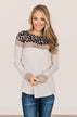 Staying Fierce Color Block Top- Beige & Mocha