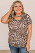 One Day Soon Cutout Top- Leopard