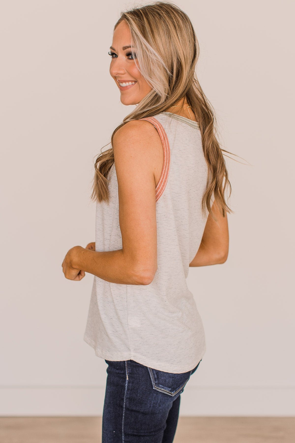 Happy Right Now Tank Top- Ivory