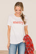 "Merry" Graphic Tee- White