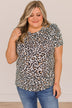 Took A Chance Puff Sleeve Top- Ivory Leopard