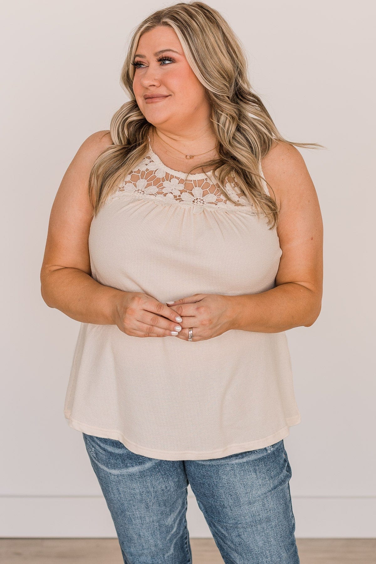 Worth My Time Knit Tank Top- Cream