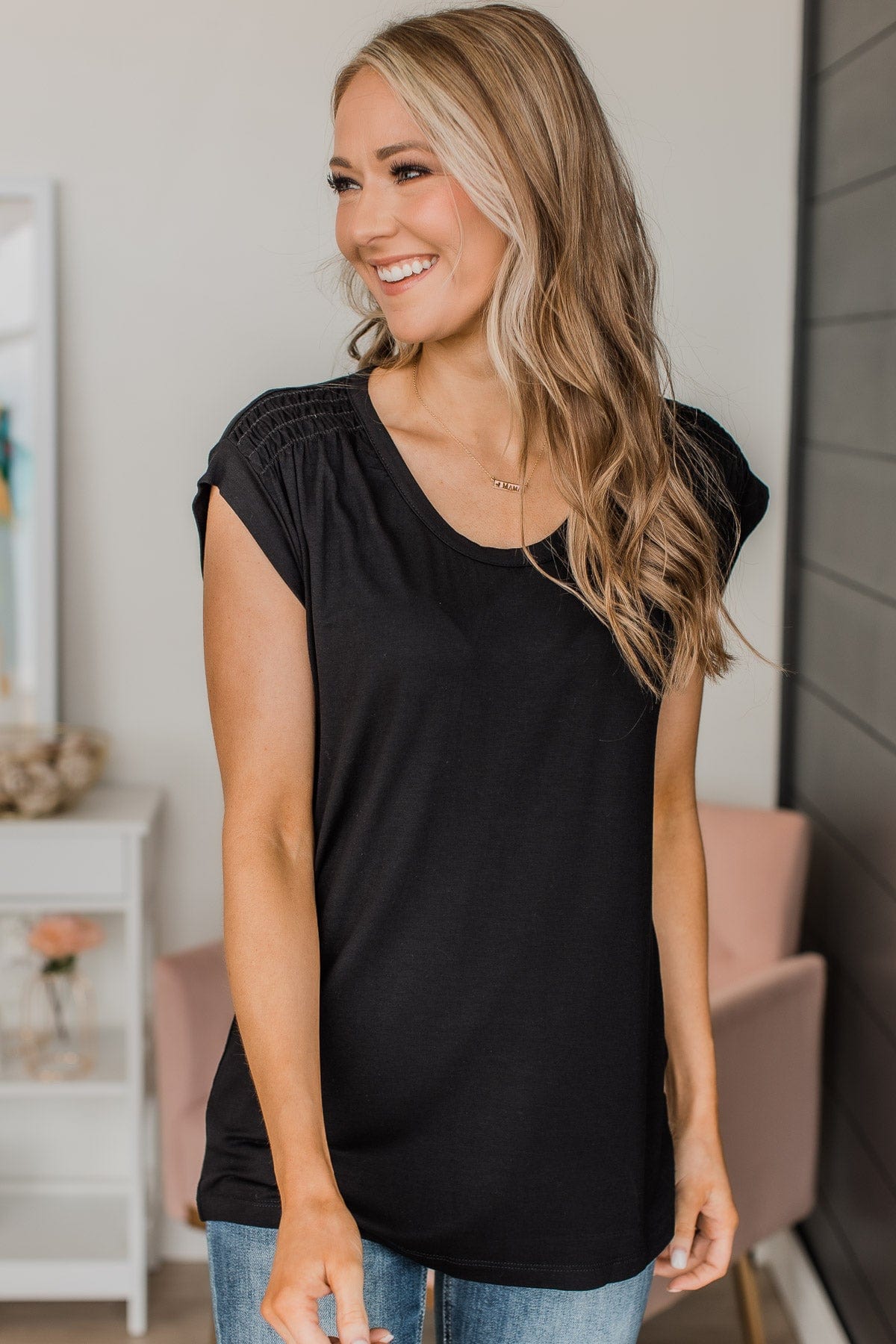 All In Favor Knit Top- Black