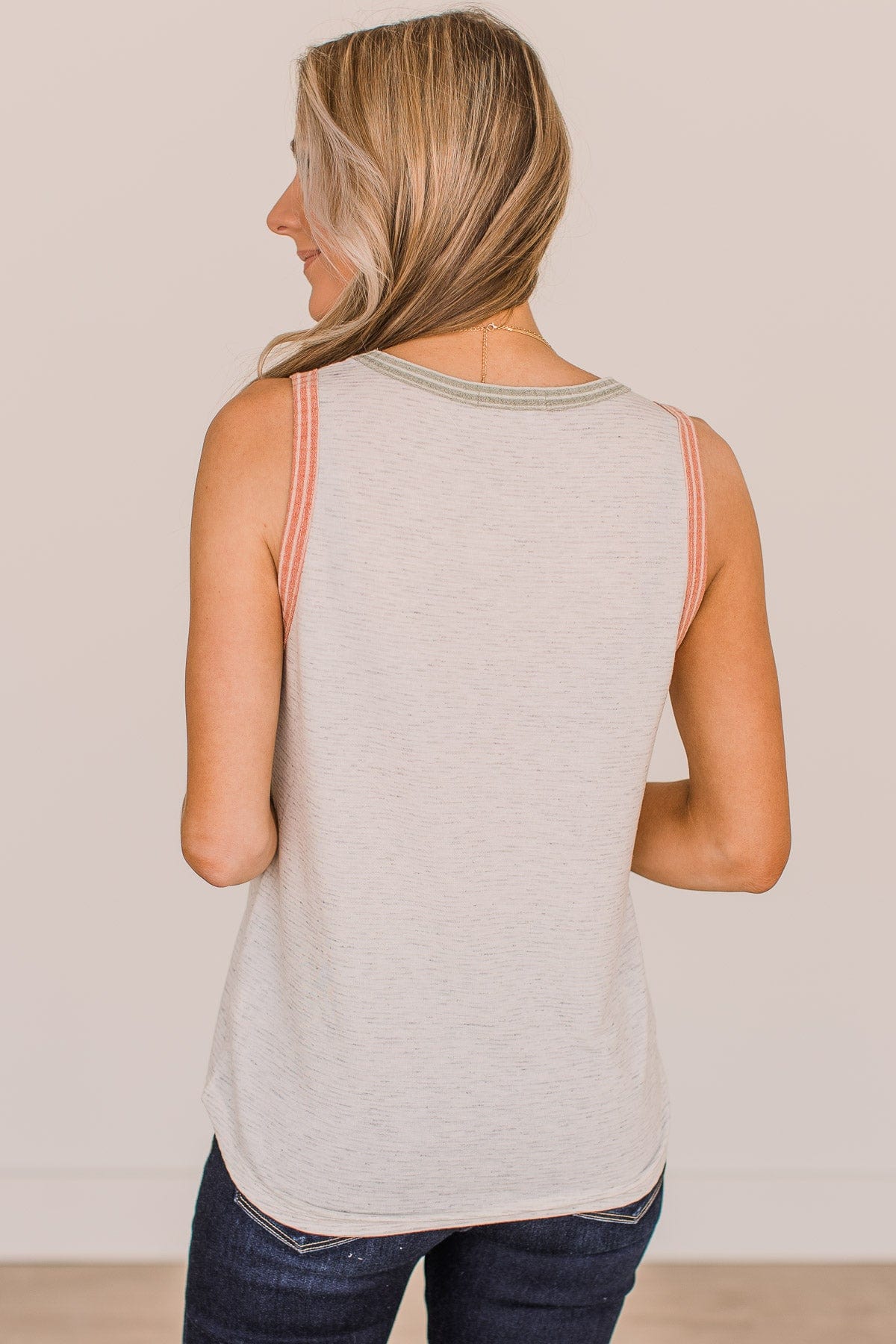 Happy Right Now Tank Top- Ivory