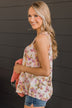 Smitten By You Floral Tank Top- Cream
