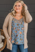 Can't Resist This Knit Pocket Cardigan- Beige