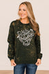 "Holly Jolly" Bleached Pullover- Wintergreen