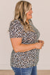 Took A Chance Puff Sleeve Top- Ivory Leopard