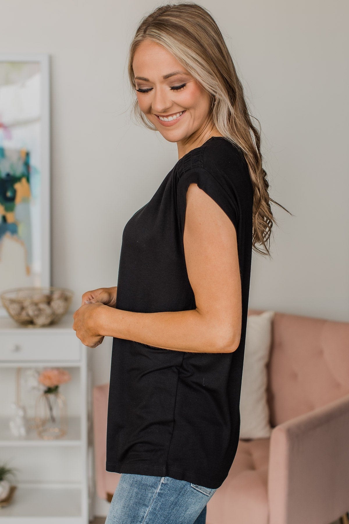 All In Favor Knit Top- Black