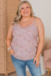 One More Chance Lace Floral Tank Top- Lavender