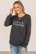 "Not Made For Winter" Long Sleeve Graphic Tee- Dark Charcoal